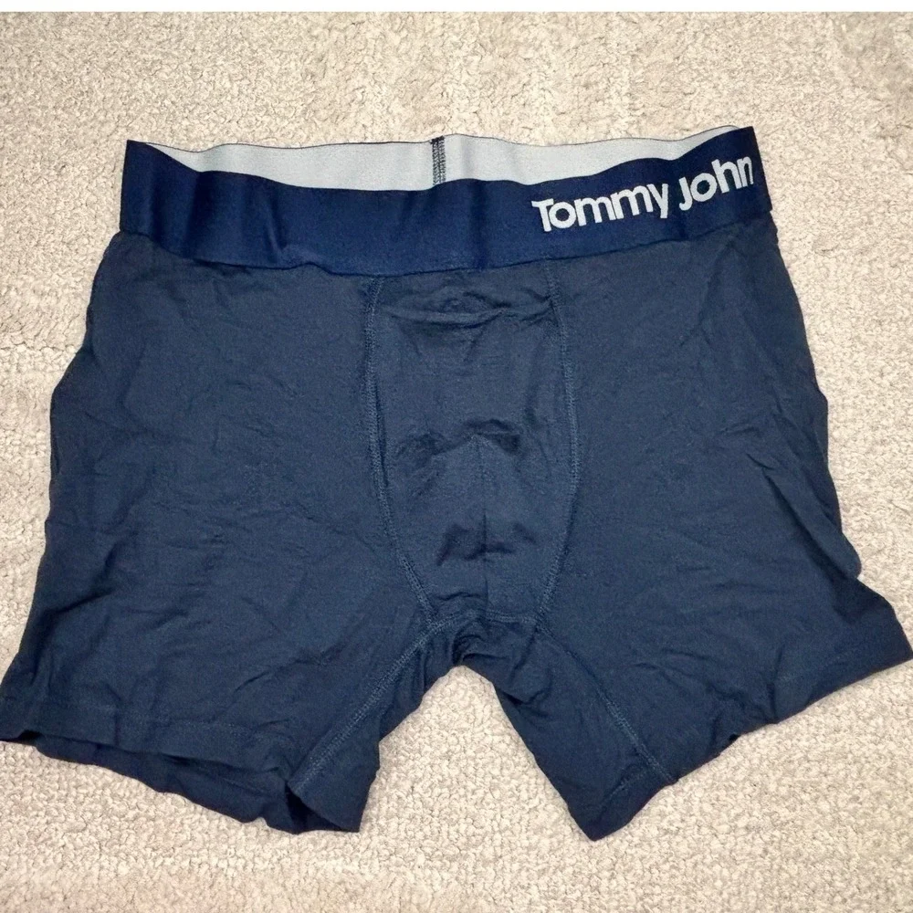 Tommy John‎ Boxer Brief Men Small Black Navy Cool Cotton 2 Pack 6